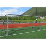 Fotballmål i aluminium, med nett 7,32 x 2,44m